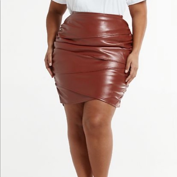 Fashion to Figure Dresses & Skirts - Lea Faux Leather Skirt